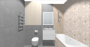 Дизайн-проект ванной комнаты в Казани — Бесплатно в Снабград!