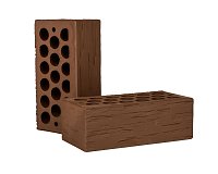 Кирпич полуторный шоколад дикий камень 1,4 НФ Ак Барс Керамик