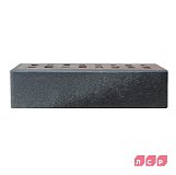 Кирпич ЛСР клинкер фасадный черно-серебристый "Берген"