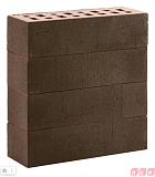 Кирпич ЛСР клинкер фасадный темно-красный с черным песком "Лиссабон" винтаж