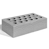 Кирпич одинарный Керма серебро рустик