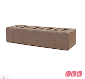 Кирпич ЛСР клинкер фасадный темно-терракотовый флэш "Антверпен" винтаж