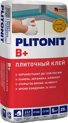 Клей для плитки PLITONIT (ПЛИТОНИТ) Ренейминг PLITOMAX B+ 25кг