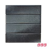 Кирпич ЛСР клинкер фасадный черно-серебристый "Берген"