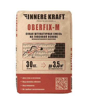 Штукатурка INNERE KRAFT OBERFIX-М гипсовая механизированного нанесения 30кг