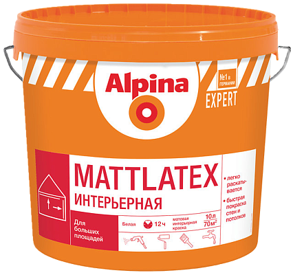 Краска водно-дисперсионная для внутренних работ Alpina EXPERT Mattlatex / Маттлатекс