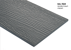 Фиброцементный сайдинг FIBRA PLANK графитовый серый 