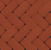 Клинкер тротуарный красный "Лондон" классик R