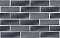 Кирпич ЛСР клинкер фасадный черно-серебристый "Берген"