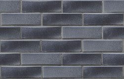 Кирпич ЛСР клинкер фасадный черно-серебристый "Берген"