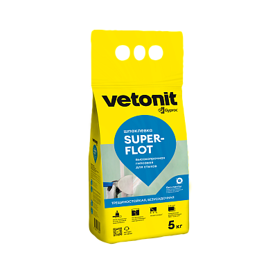 Шпаклевка гипсовая Vetonit Gyproc (Гипрок) SUPERFLOT 5кг
