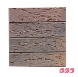 Кирпич ЛСР клинкер фасадный светло-коричневый флэш "Прага" береста