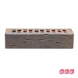 Кирпич ЛСР клинкер фасадный светло-коричневый флэш "Прага" береста