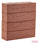 Кирпич ЛСР Клинкер фасадный тёмно-красный "Эдинбург" береста